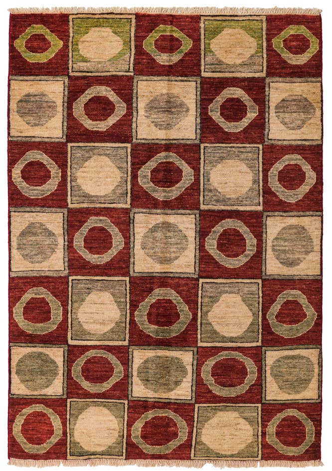 Detail image of 3' 9 x 5' 6 Hand Knotted Modern Ziegler Rug