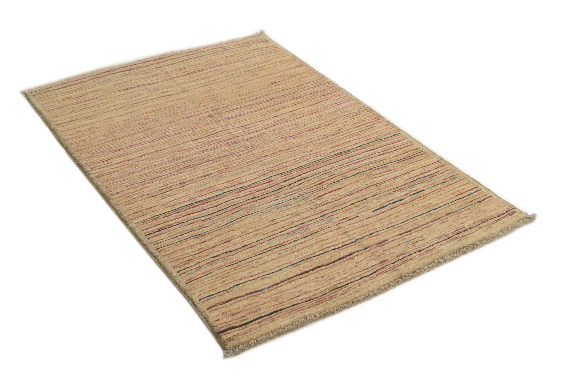 3' 4 x 4' 10 Hand Knotted Modern Ziegler Rug