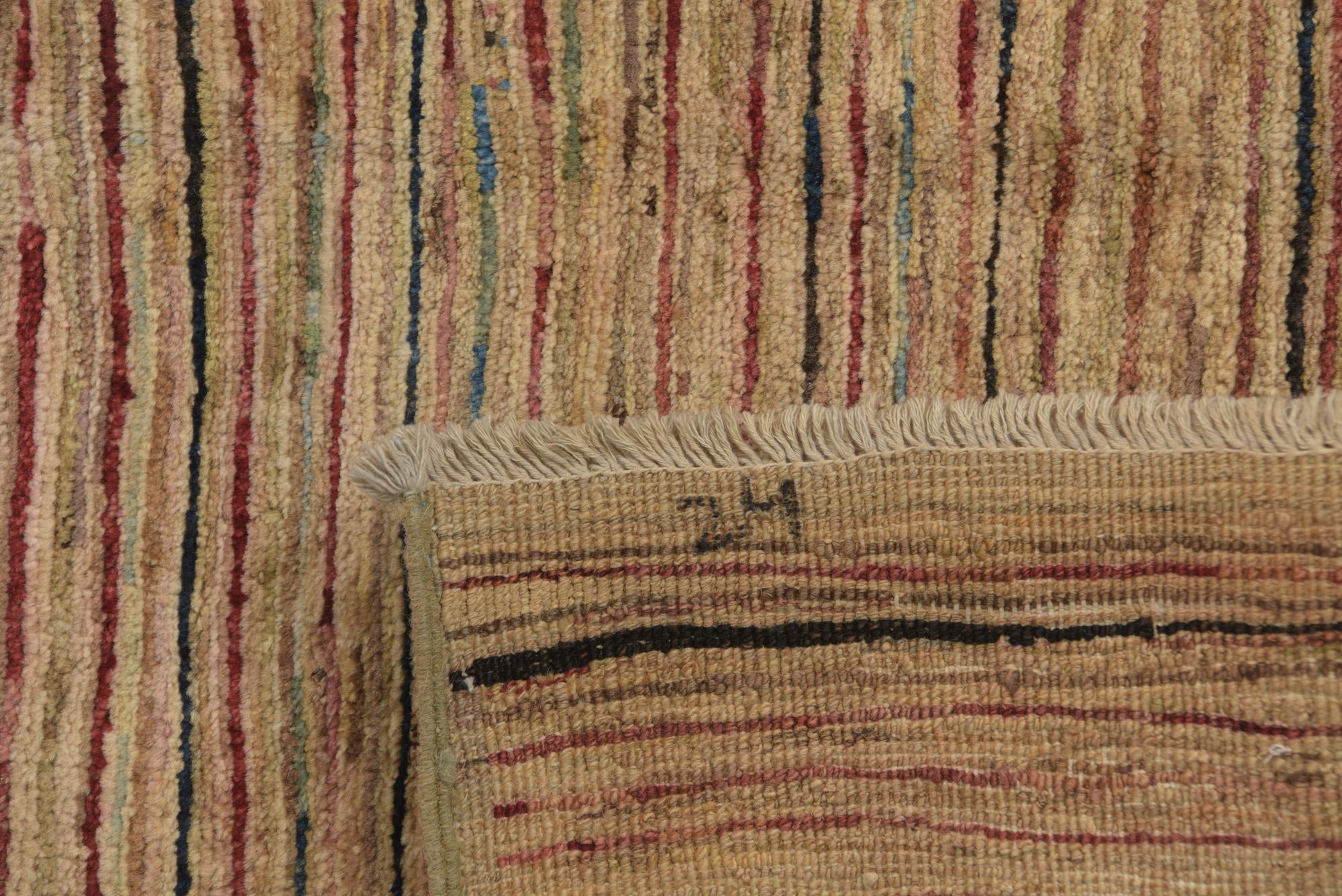 3' 4 x 4' 10 Hand Knotted Modern Ziegler Rug