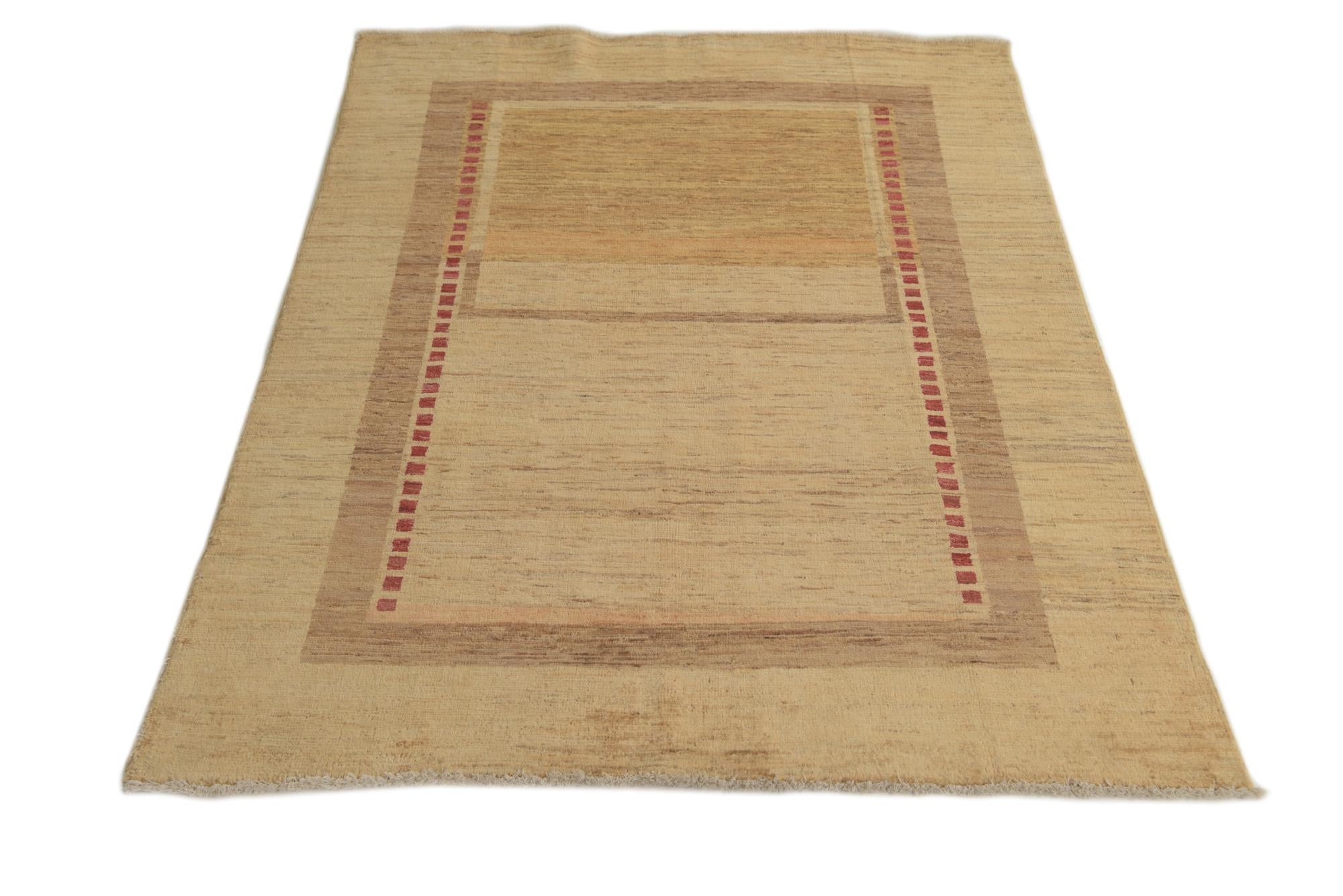 4' x 5' 7 Hand Knotted Modern Ziegler Rug