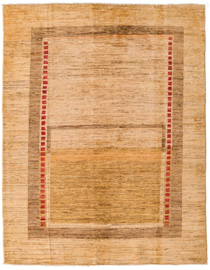 Detail image of 4' x 5' 7 Hand Knotted Modern Ziegler Rug
