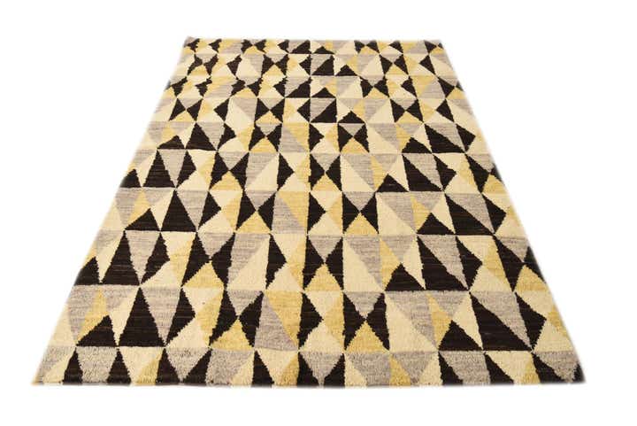 4' 11 x 7' 7 Hand Knotted Modern Ziegler Rug