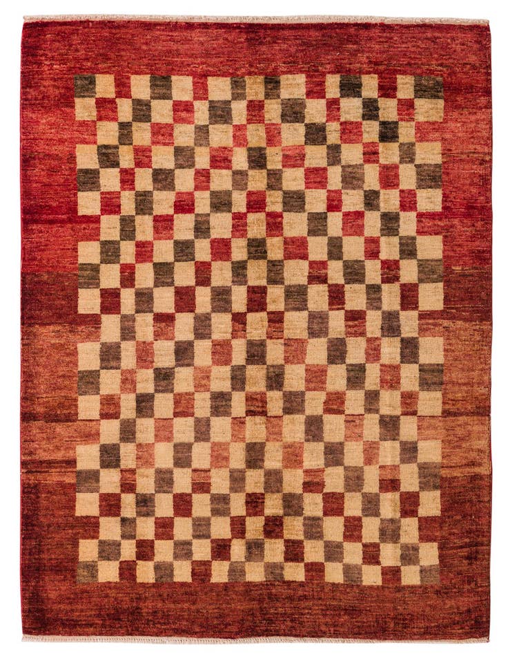 Detail image of 4' 1 x 6' Hand Knotted Modern Ziegler Rug