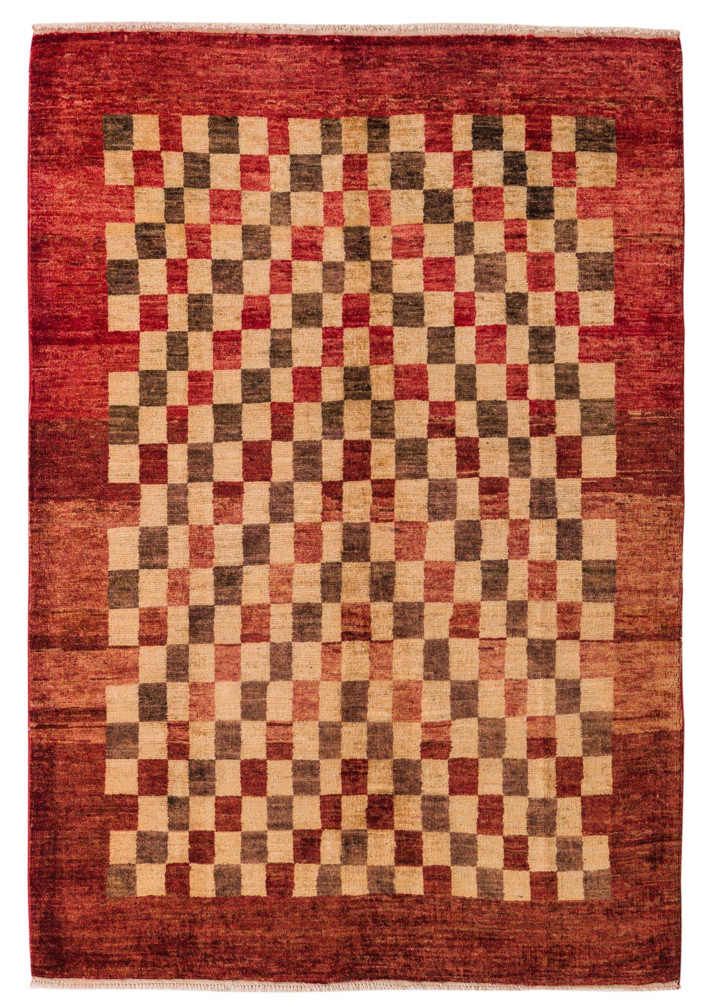 4' 1 x 6' Hand Knotted Modern Ziegler Rug