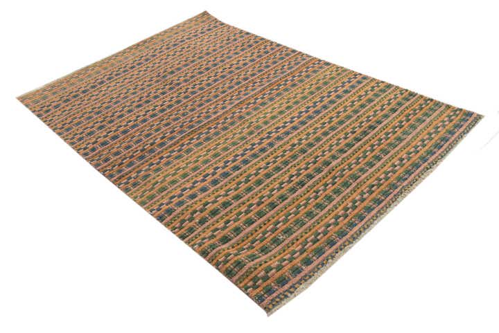 4' 6 x 6' 7 Hand Knotted Modern Ziegler Rug