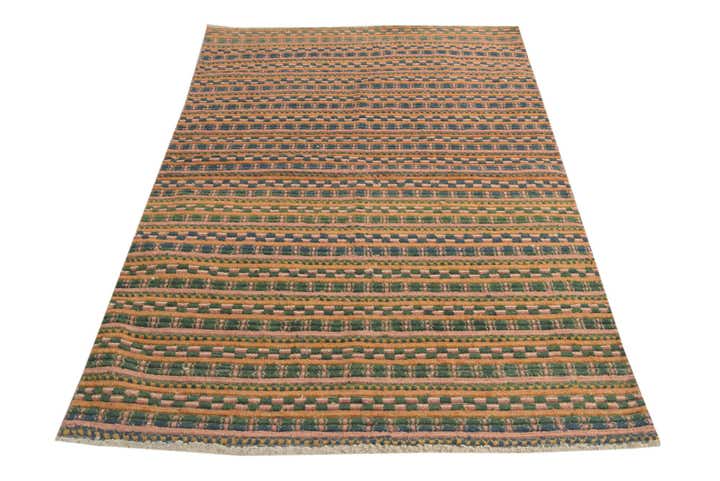 4' 6 x 6' 7 Hand Knotted Modern Ziegler Rug