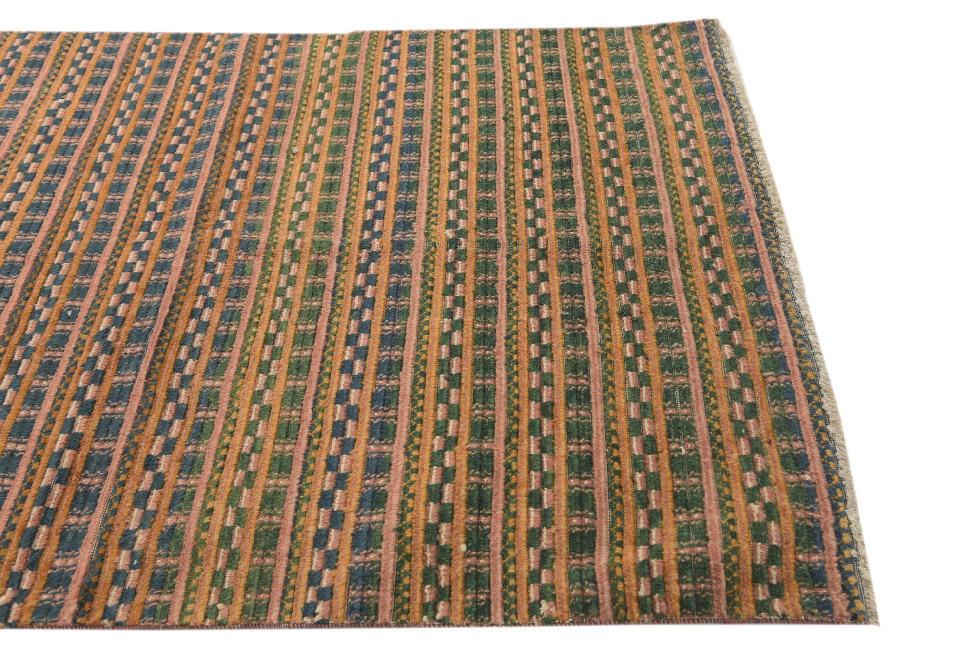 4' 6 x 6' 7 Hand Knotted Modern Ziegler Rug