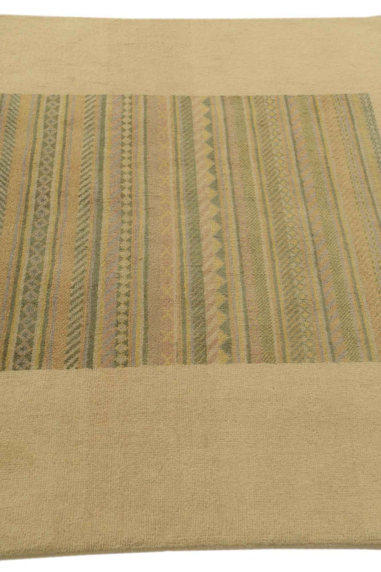 4' 2 x 6' 2 Hand Knotted Modern Ziegler Rug