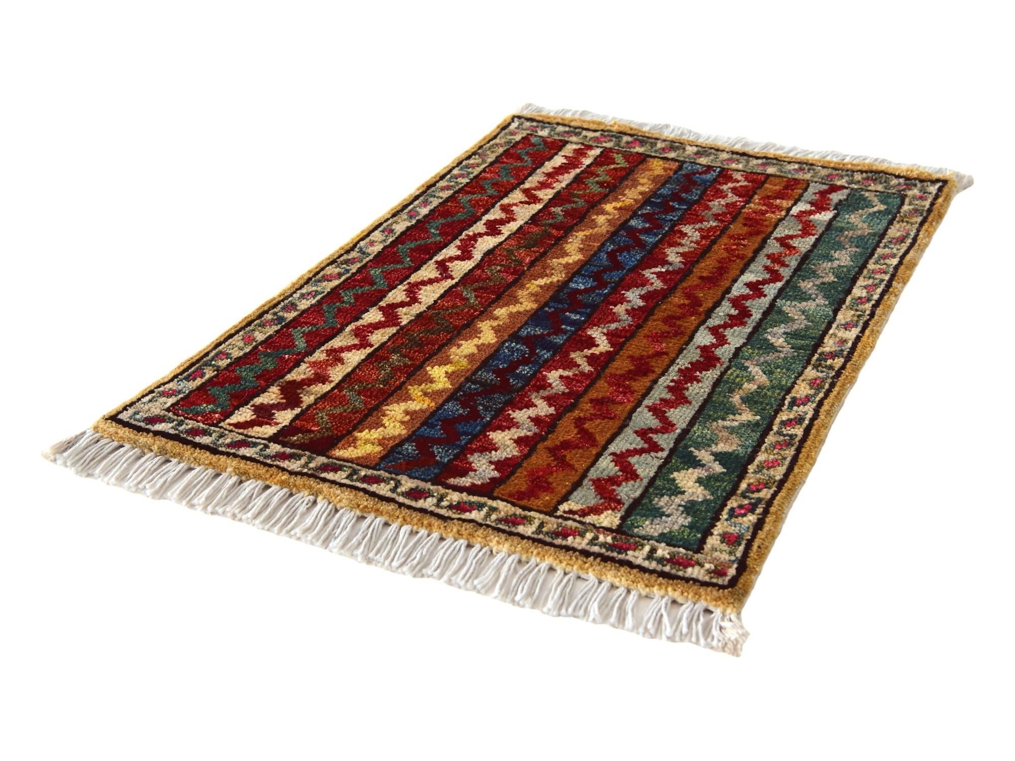 1' 4 x 2' Hand Knotted Modern Ziegler Rug
