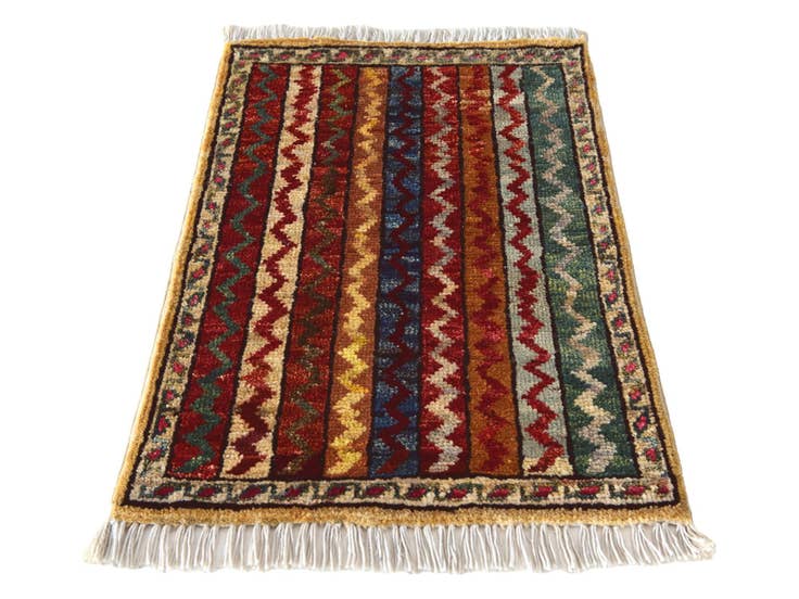 Detail image of 1' 4 x 2' Hand Knotted Modern Ziegler Rug