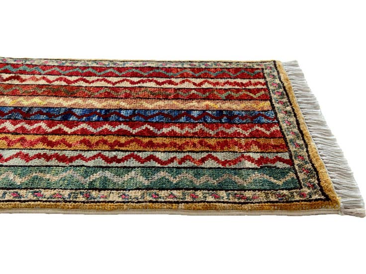 Detail image of 1' 4 x 2' Hand Knotted Modern Ziegler Rug