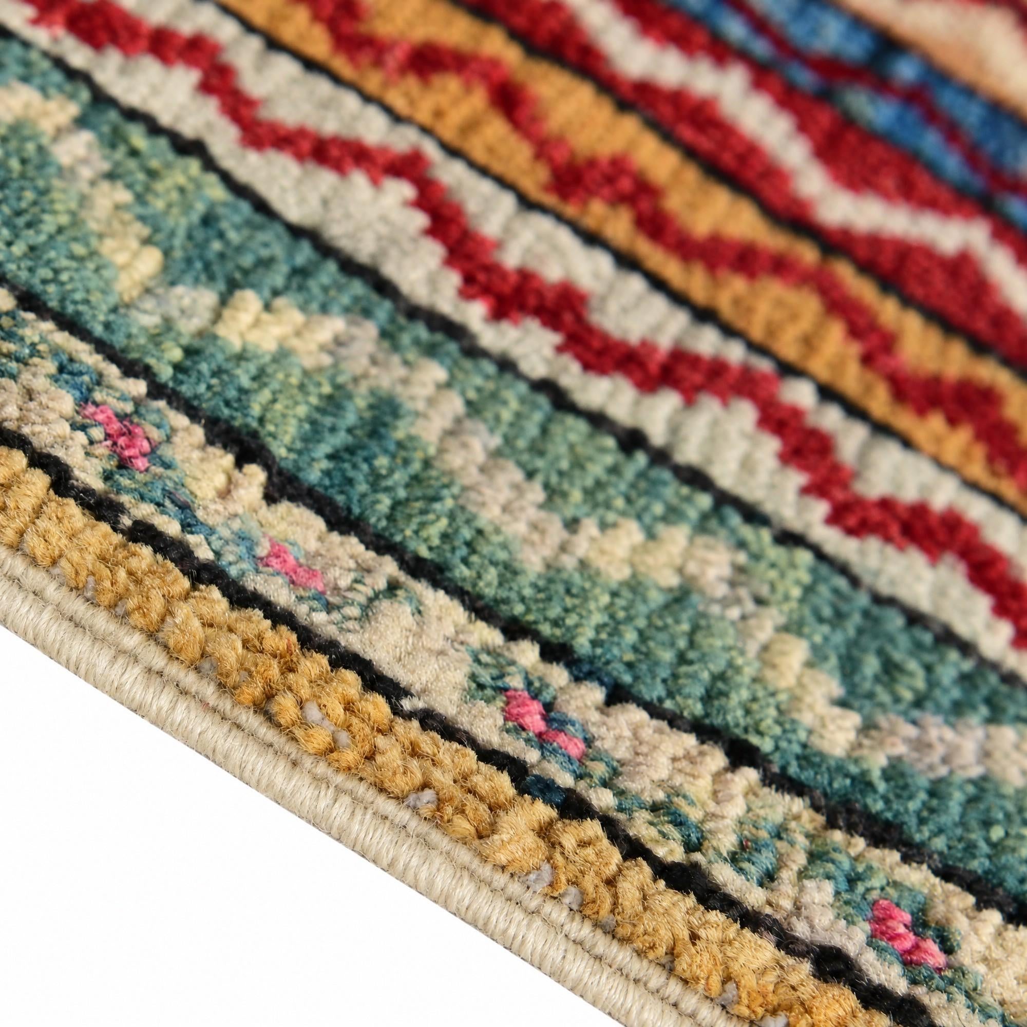 40cm x 60cm Hand Knotted Modern Ziegler Rug