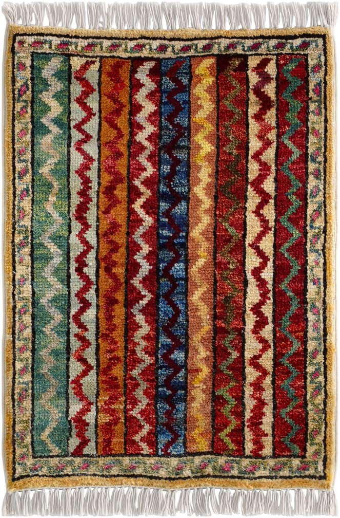 1' 4 x 2' Hand Knotted Modern Ziegler Rug
