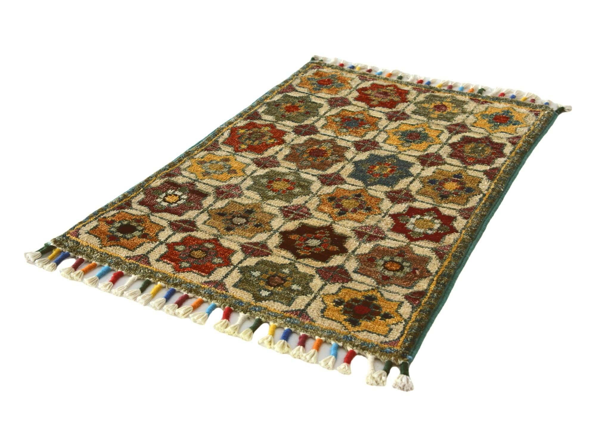 1' 5 x 2' Hand Knotted Modern Ziegler Rug