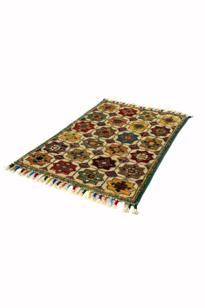 1' 5 x 2' Hand Knotted Modern Ziegler Rug