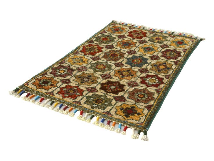 Detail image of 1' 5 x 2' Hand Knotted Modern Ziegler Rug