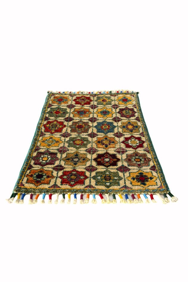 Detail image of 1' 5 x 2' Hand Knotted Modern Ziegler Rug