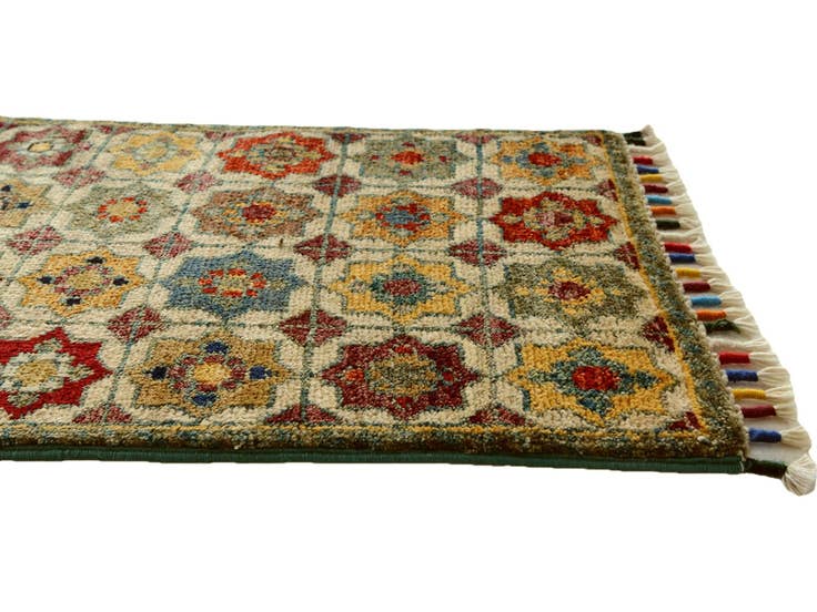 Detail image of 1' 5 x 2' Hand Knotted Modern Ziegler Rug