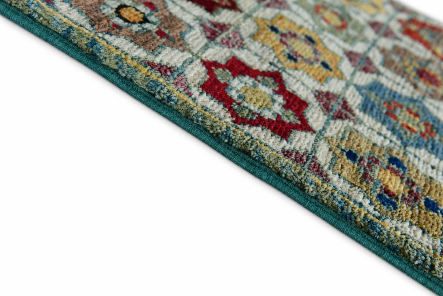1' 5 x 2' Hand Knotted Modern Ziegler Rug
