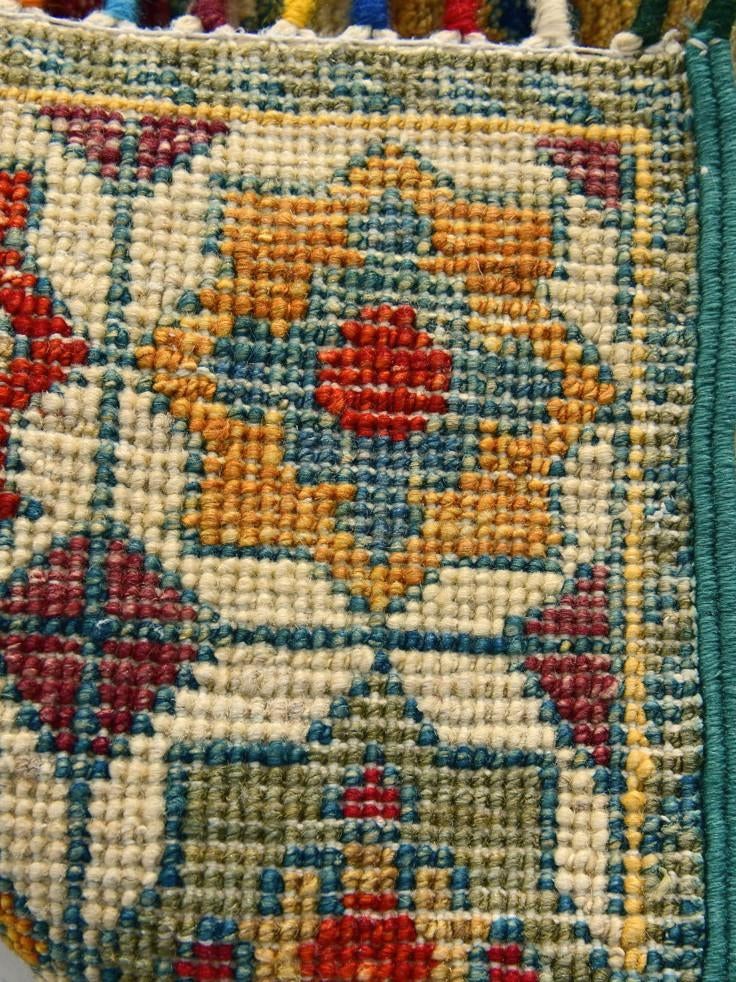 1' 5 x 2' Hand Knotted Modern Ziegler Rug