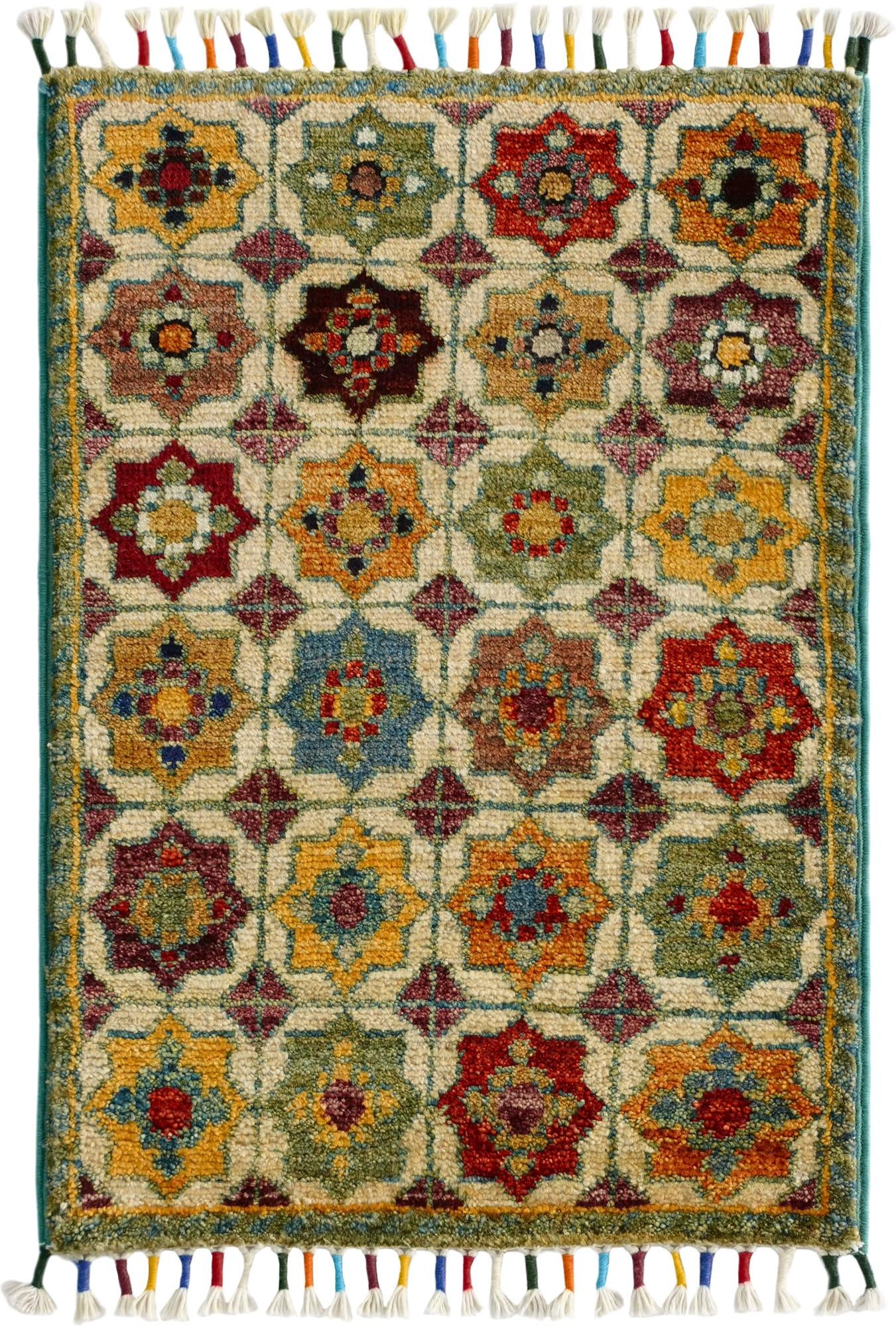 1' 5 x 2' Hand Knotted Modern Ziegler Rug