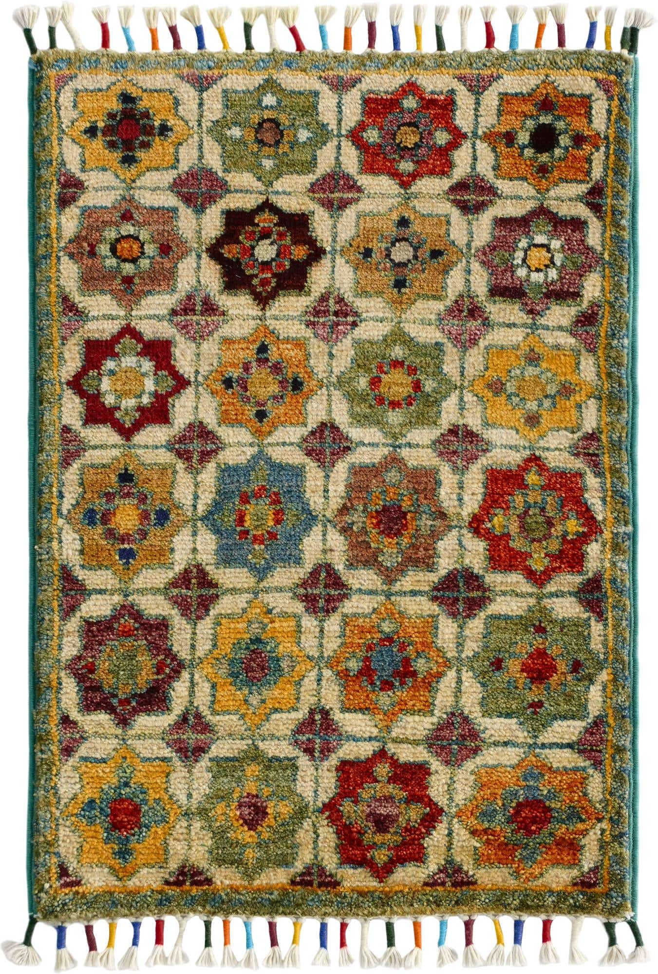1' 5 x 2' Hand Knotted Modern Ziegler Rug