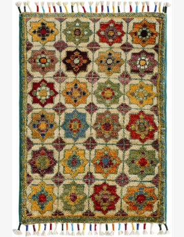 1' 5 x 2' Hand Knotted Modern Ziegler Rug