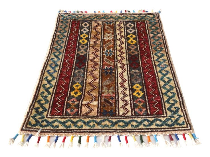 Detail image of 1' 4 x 2' Hand Knotted Modern Ziegler Rug