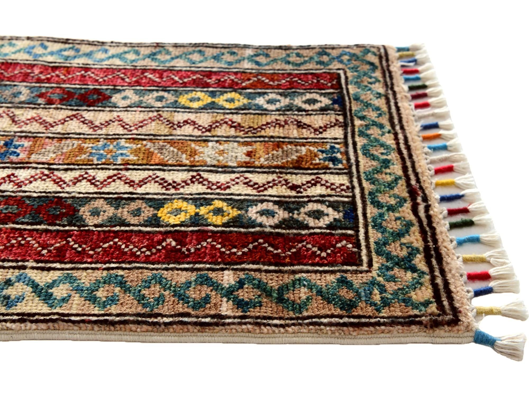 1' 4 x 2' Hand Knotted Modern Ziegler Rug