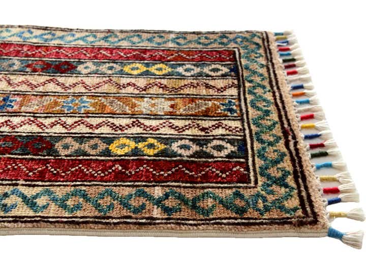 1' 4 x 2' Hand Knotted Modern Ziegler Rug