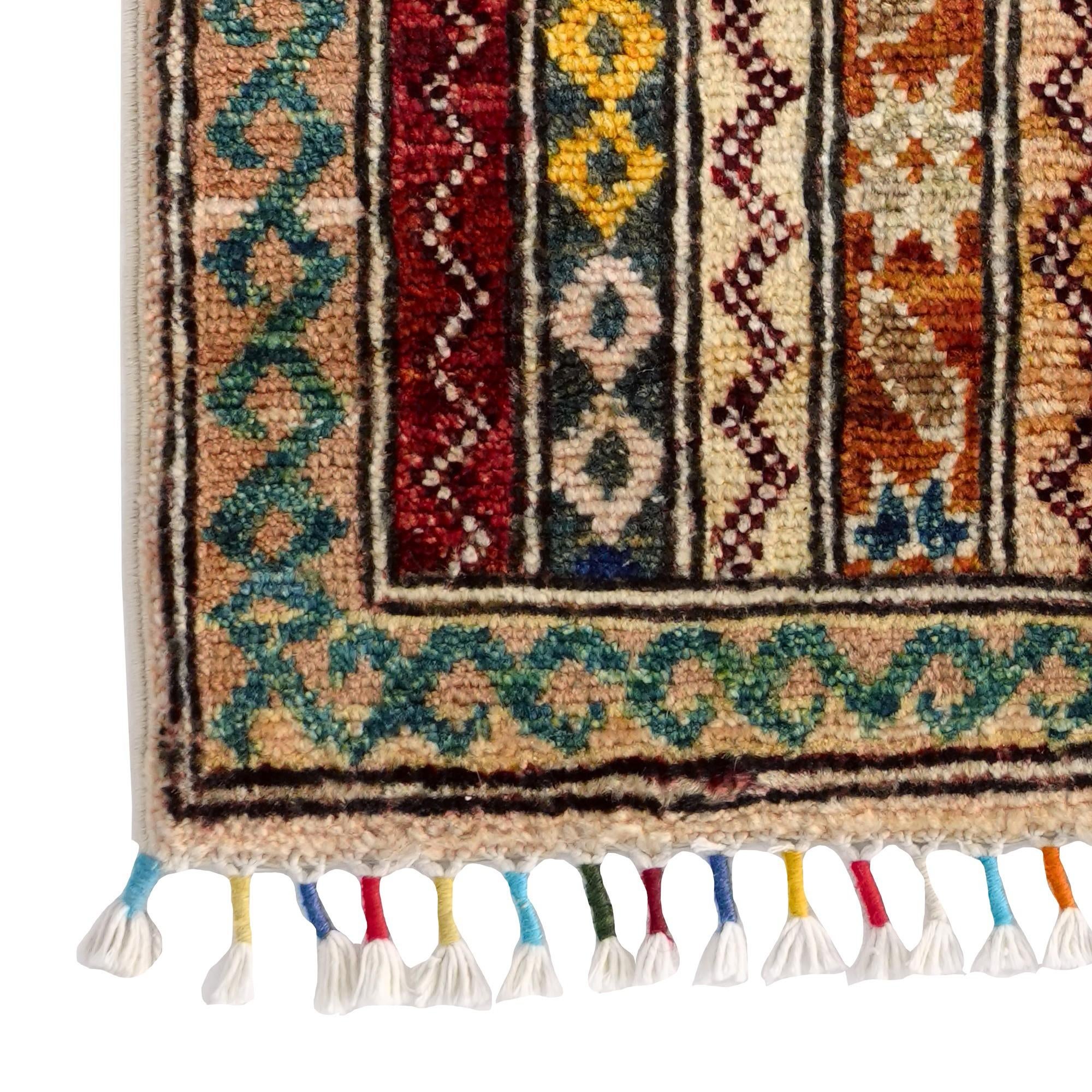 1' 4 x 2' Hand Knotted Modern Ziegler Rug