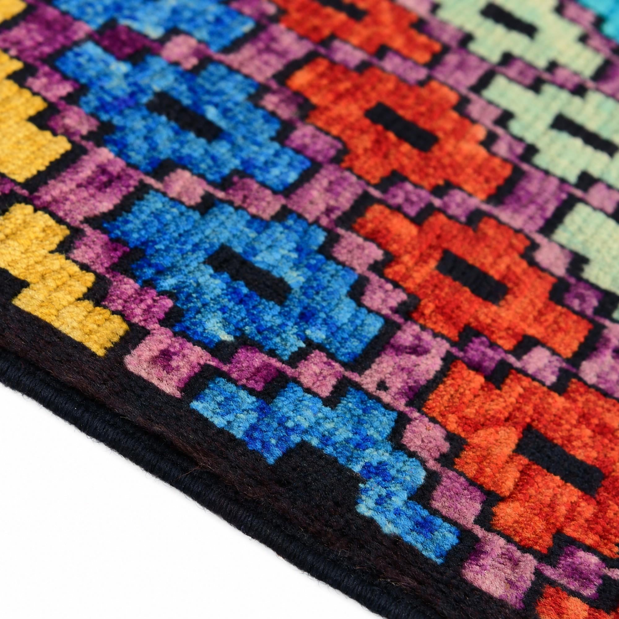 45cm x 65cm Hand Knotted Modern Ziegler Rug