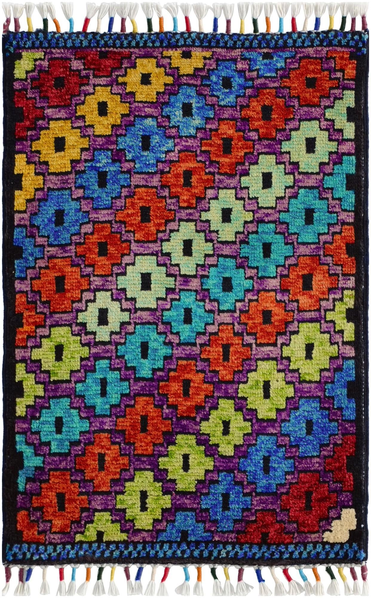 1' 6 x 2' 2 Hand Knotted Modern Ziegler Rug