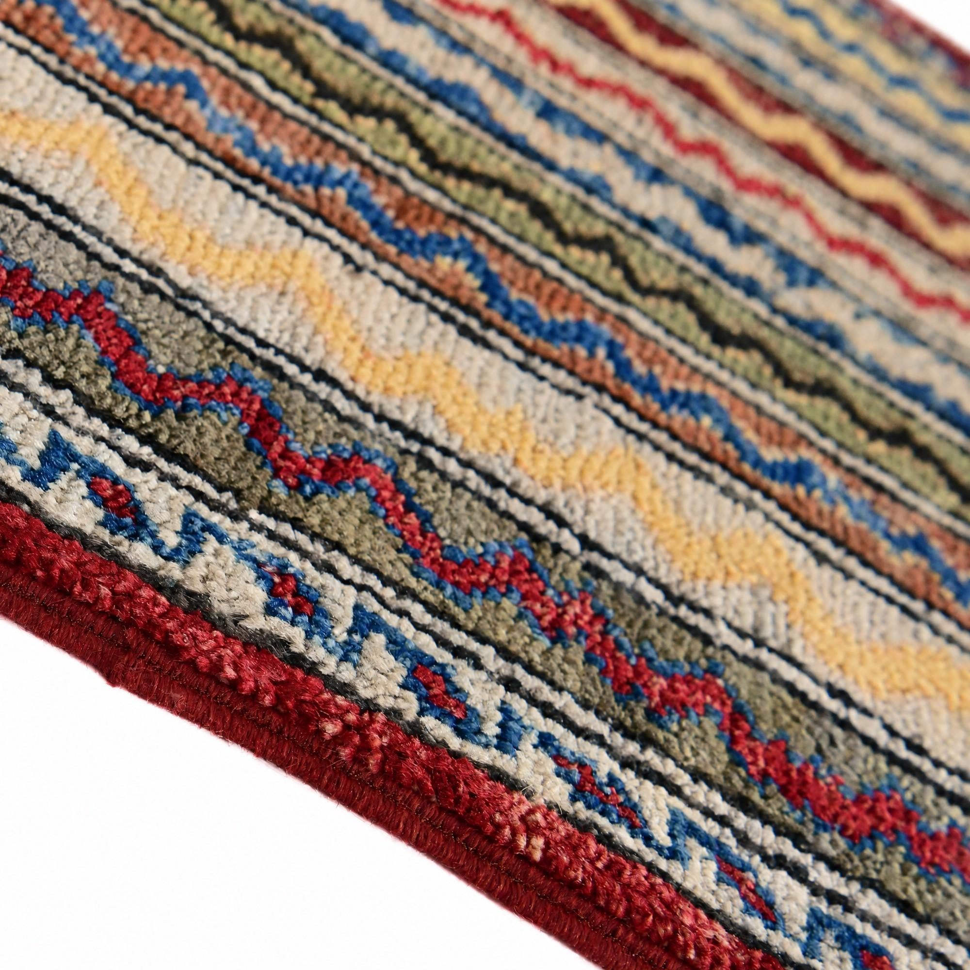 45cm x 65cm Hand Knotted Modern Ziegler Rug