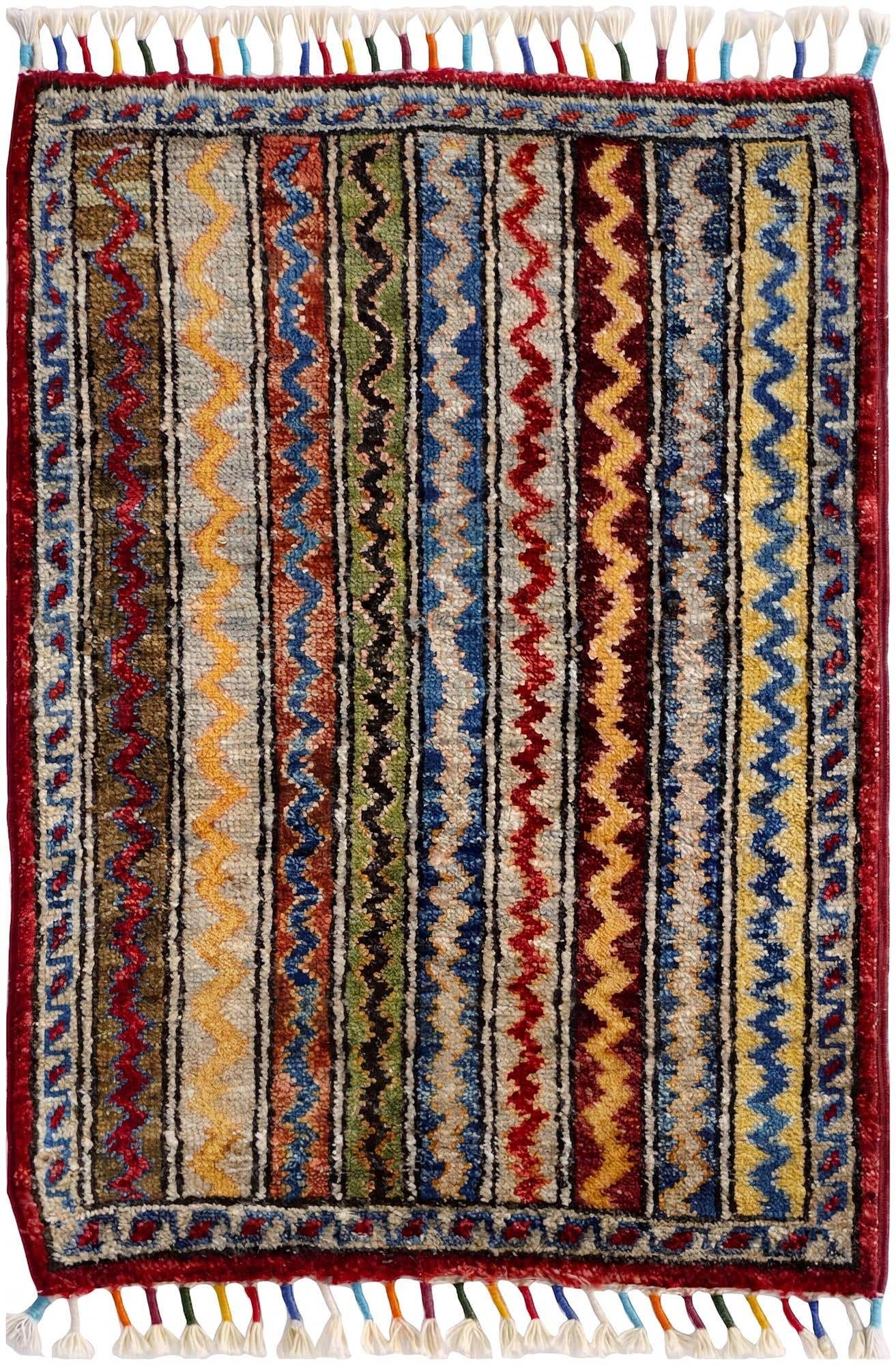 1' 5 x 2' 1 Hand Knotted Modern Ziegler Rug