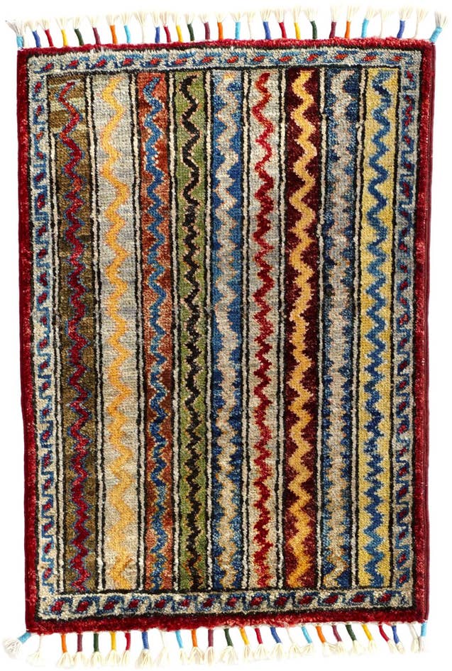 Detail image of 45cm x 65cm anudado a mano Modern Ziegler Alfombra