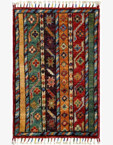 1' 5 x 2' 1 Hand Knotted Modern Ziegler Rug