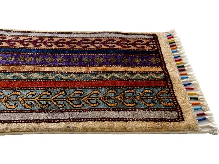 Detail image of 1' 5 x 2' Hand Knotted Modern Ziegler Rug