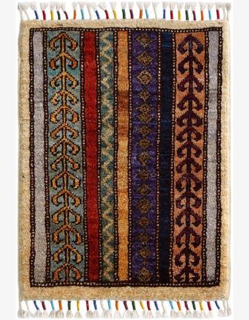 1' 5 x 2' Hand Knotted Modern Ziegler Rug