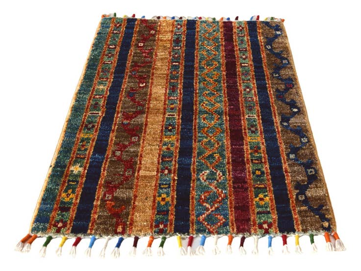 Detail image of 1' 6 x 2' 2 Hand Knotted Modern Ziegler Rug