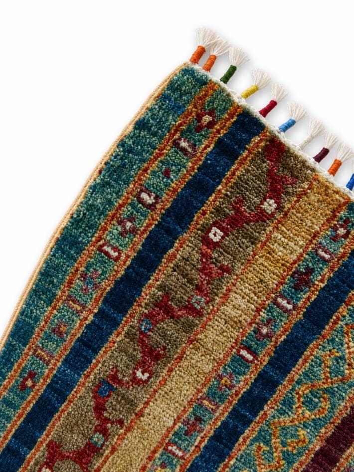 Detail image of 1' 6 x 2' 2 Hand Knotted Modern Ziegler Rug