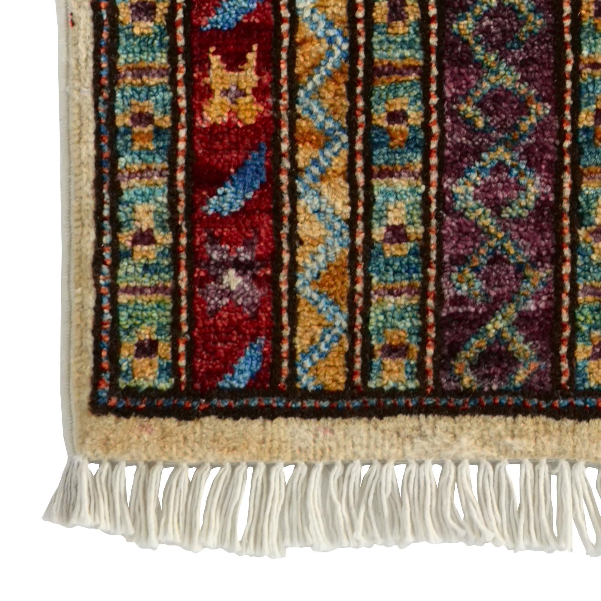 1' 4 x 2' 1 Hand Knotted Modern Ziegler Rug