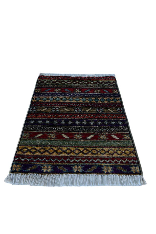 Detail image of 1' 5 x 2' Hand Knotted Modern Ziegler Rug