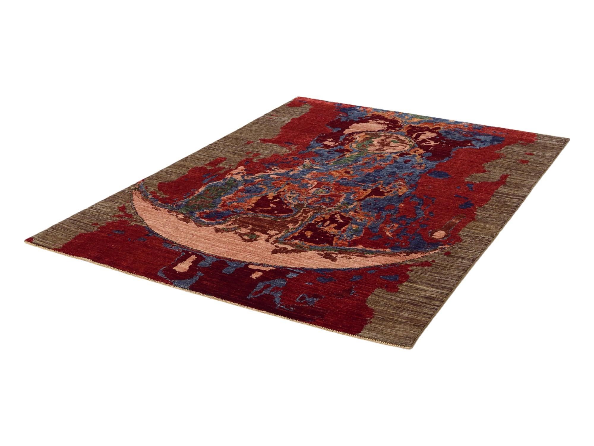 4' 11 x 6' 10 Hand Knotted Modern Ziegler Rug