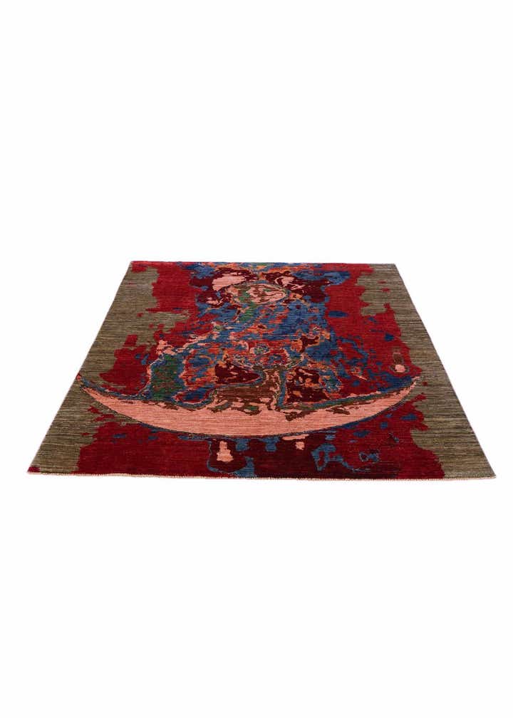 4' 11 x 6' 10 Hand Knotted Modern Ziegler Rug