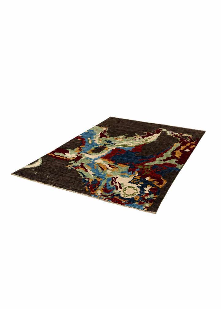 3' 5 x 4' 11 Hand Knotted Modern Ziegler Rug