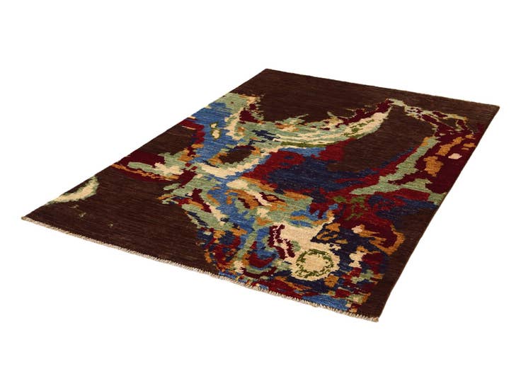 Detail image of 3' 5 x 4' 11 Hand Knotted Modern Ziegler Rug