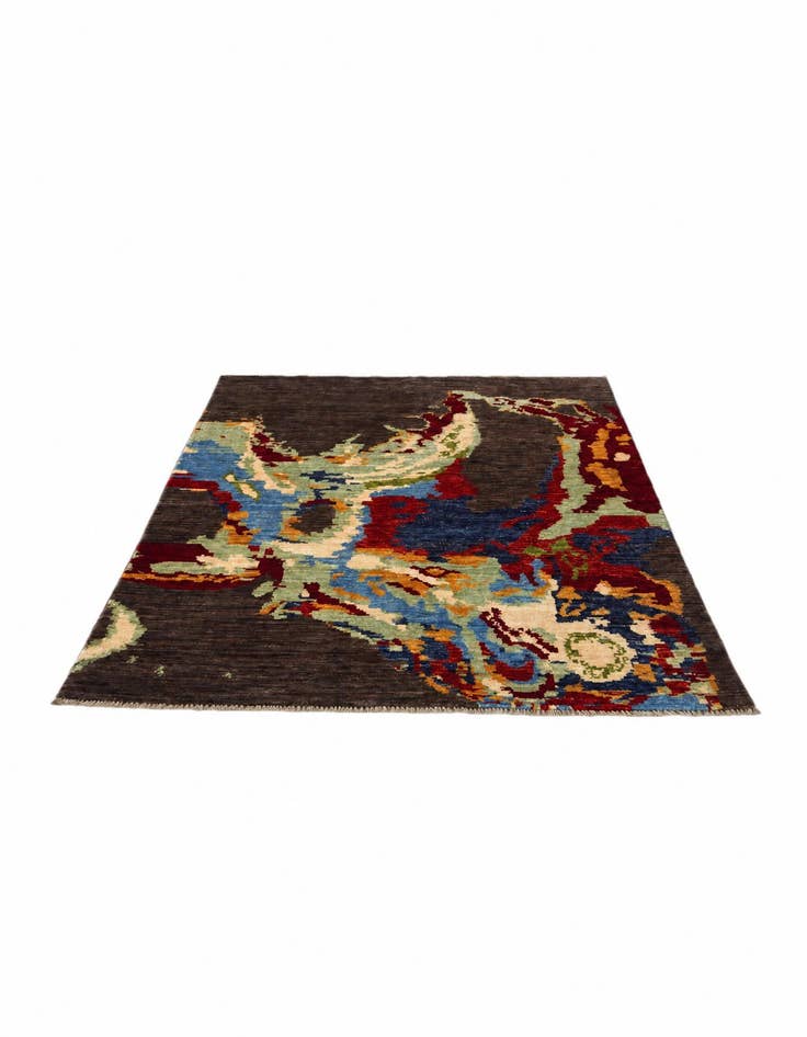 Detail image of 3' 5 x 4' 11 Hand Knotted Modern Ziegler Rug