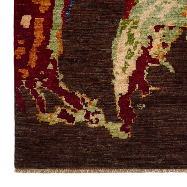 Detail image of 3' 5 x 4' 11 Hand Knotted Modern Ziegler Rug