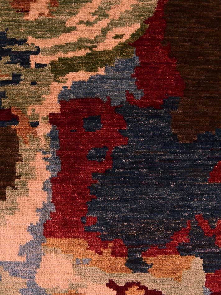 Detail image of 3' 5 x 4' 11 Hand Knotted Modern Ziegler Rug